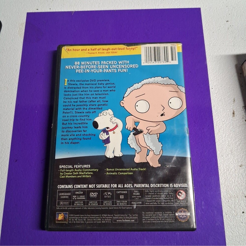 Family Guy Stewie Griffin the Untold Story DVD - Picture 2 of 3